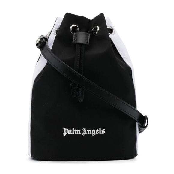 PALM ANGELS Venice Track Drawstring Bucket Bag, Authentic, NWT - Picture 1 of 11